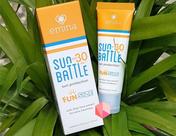 sunscreen emina sebagai tahap terakhir urutan di pagi hari