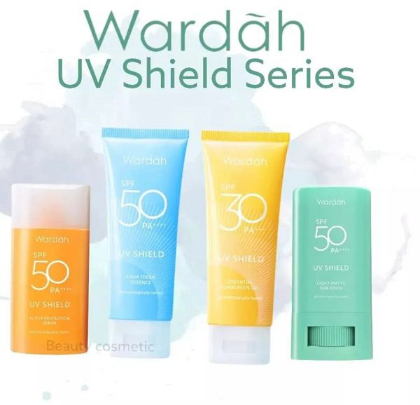 perbedaan sunscreen wardah spf 50 biru dan orange UV Shield