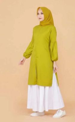 Baju Warna Lime Cocok Dengan Jilbab Warna Mustard