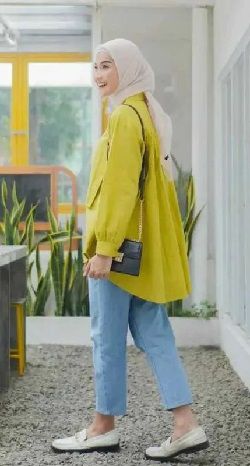 Baju Warna Lime Cocok Dengan Jilbab Warna peach
