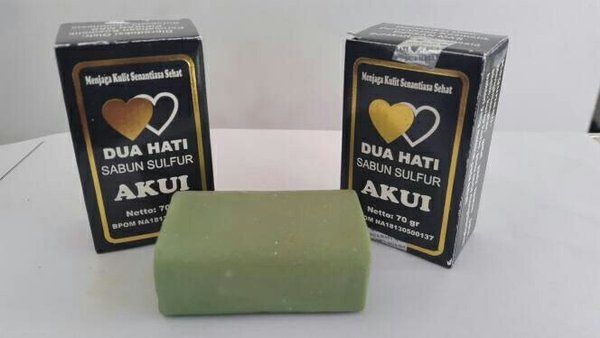 Sabun Sulfur DUA HATI merk AKUI